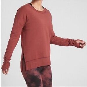 Athleta Women’s Coaster Luxe Pullover in Maple Red